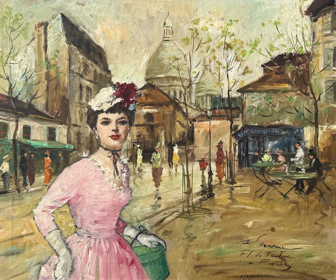 FRANCOIS GEROME PARIS STREET SCENE PAINTING (1 of 4)