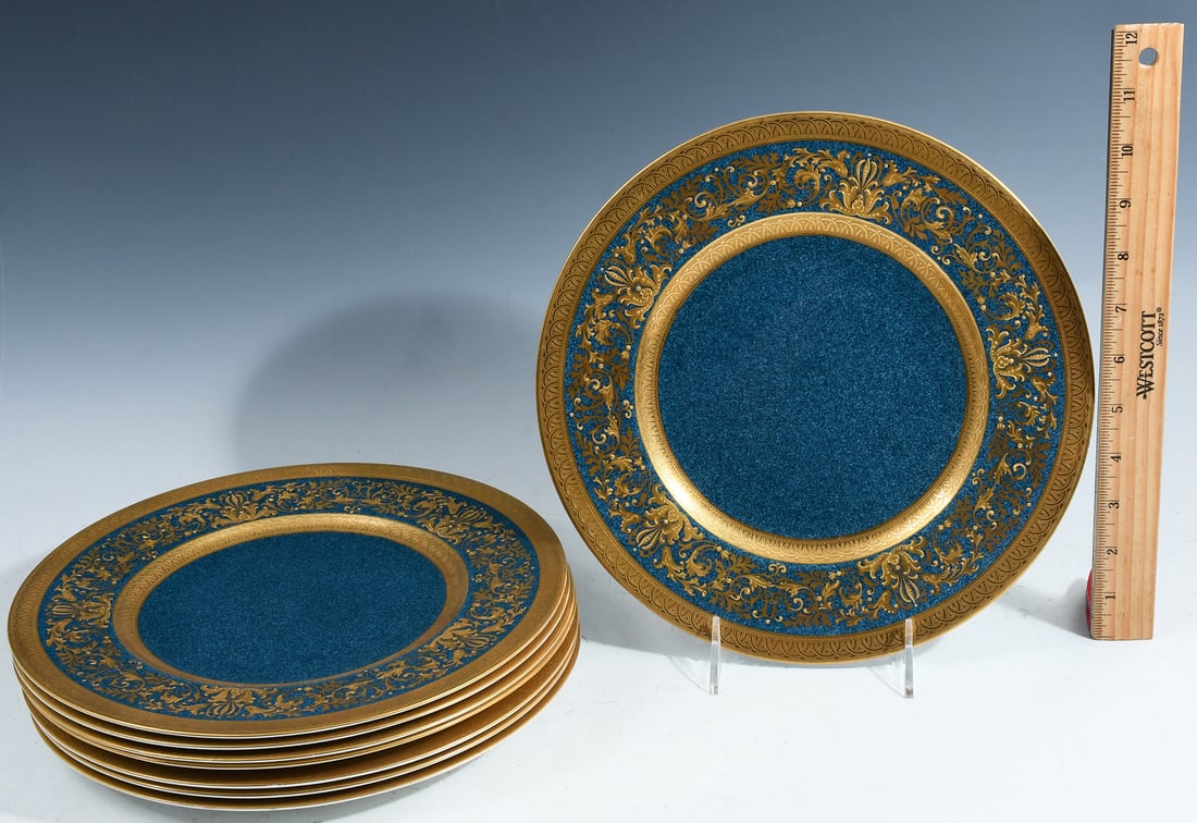 8 PC. ROYAL WORCESTER DINNER PLATES #1084 (1 of 6)
