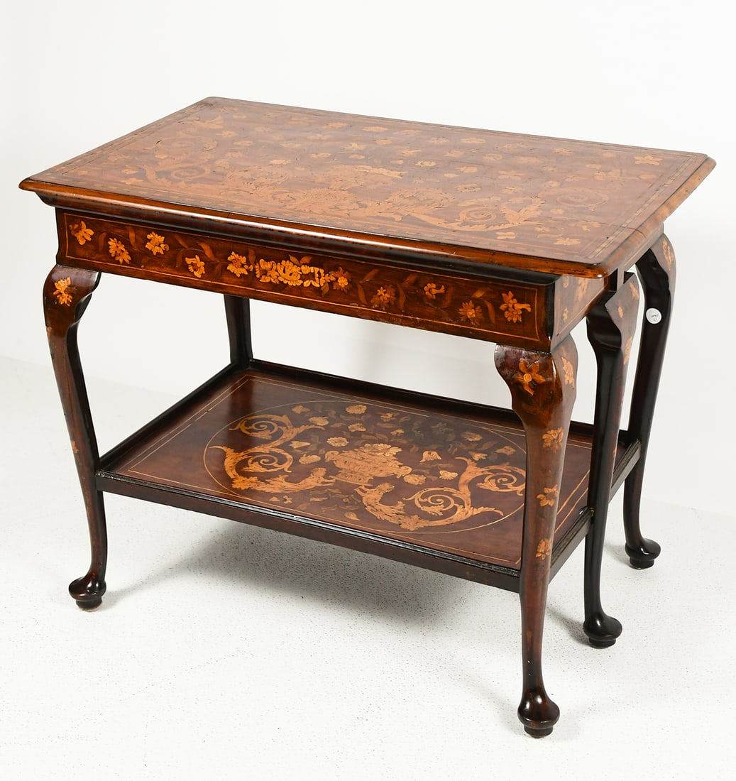 DUTCH MARQUETRY SLIDE-OPENING WORK TABLE (1 of 6)