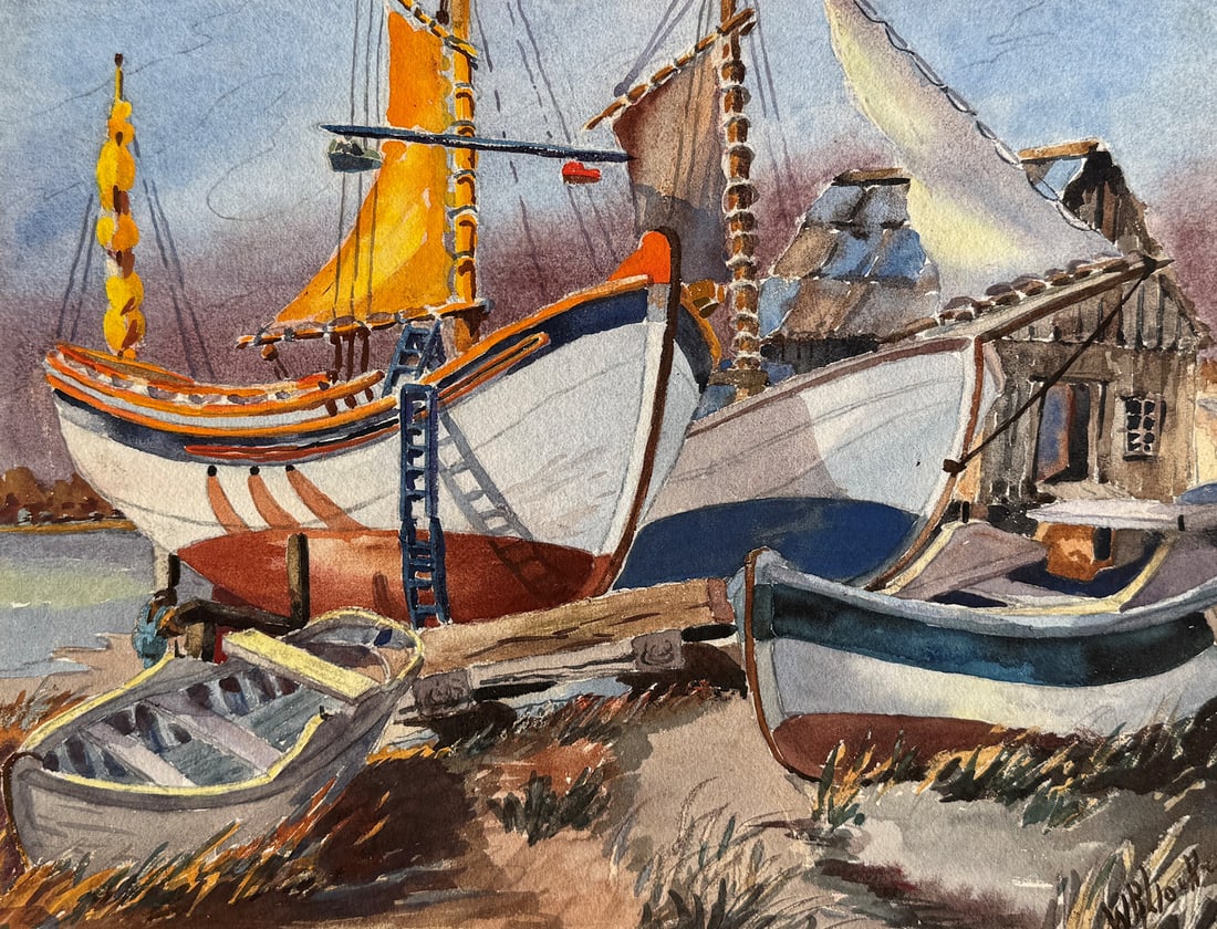 W.R. LOCKE WATERCOLOR PAINTING (1 of 3)