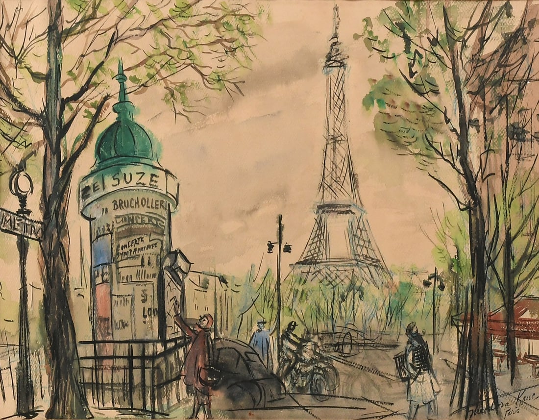 THEODORA KANE EIFFEL TOWER WATERCOLOR (1 of 4)