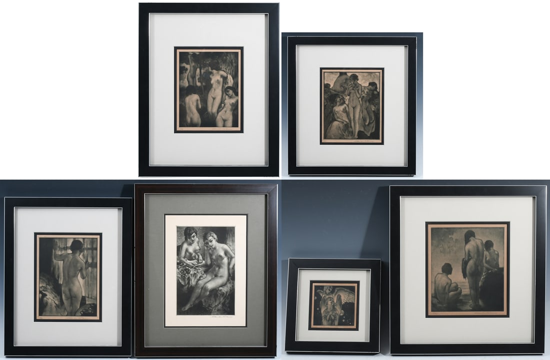 SIX ALESSANDRO MASTRO-VALERIO MEZZOTINTS (1 of 18)