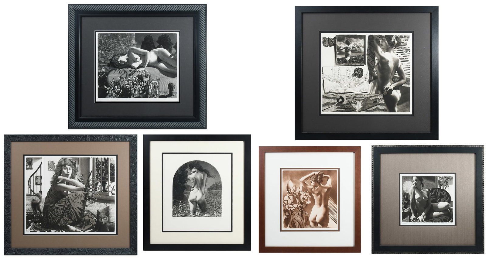 SIX DAVID BUMBECK ETCHINGS: BUMBECK, David, (American, b. 1940): Six Etchings: 1) "Autumn Light", sight size 15.5" x 18", pencil signed lower right and dated 1982, titled lower left and numbered 53/85, fine custom framing, 24"