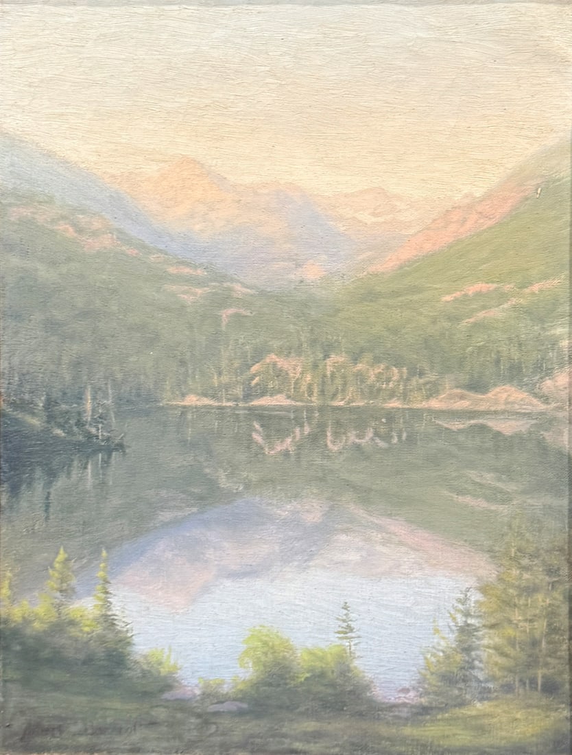 ALBERT BANCROFT MOUNTAIN LAKE LANDSCAPE PAINTING (1 of 3)