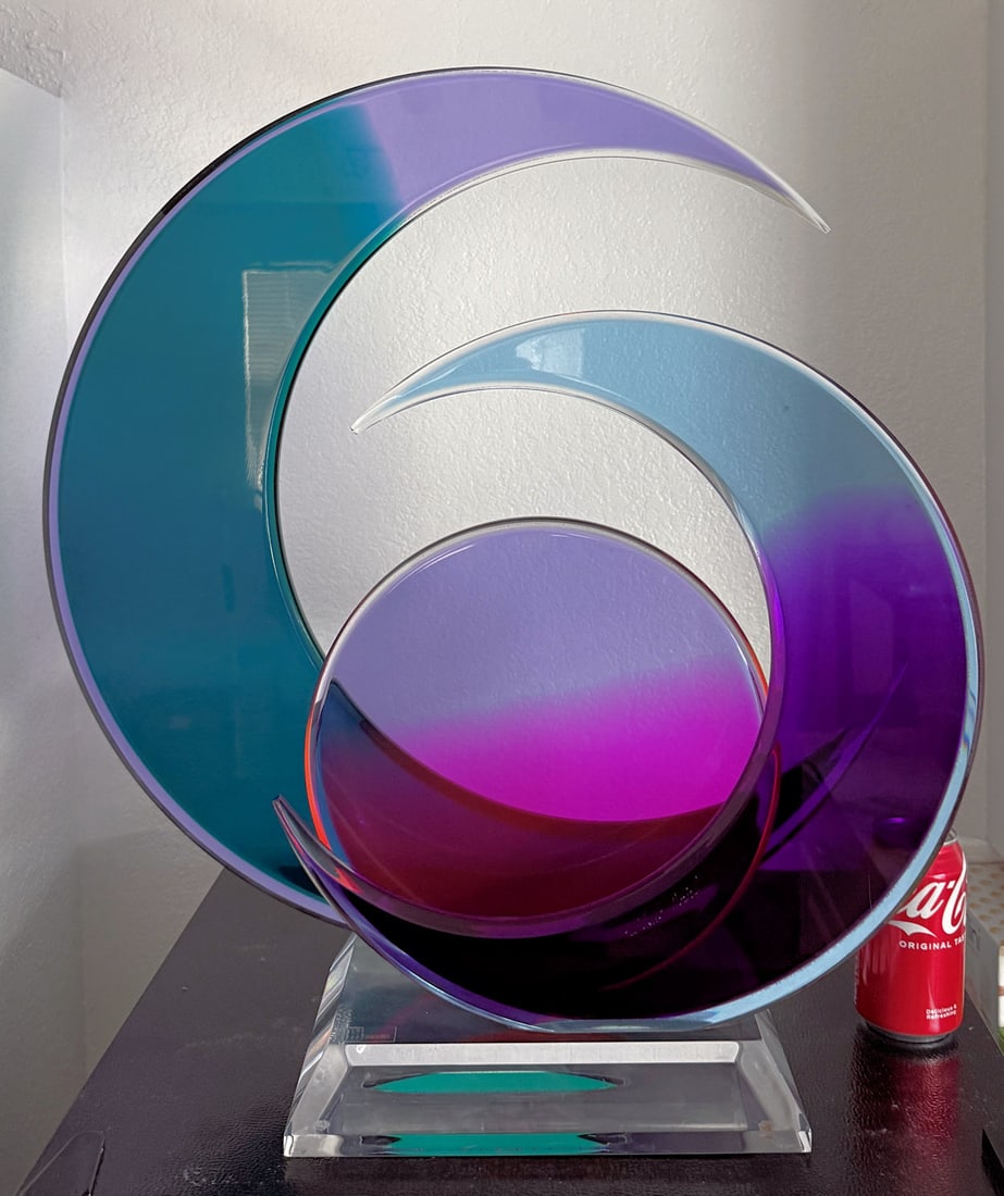 HAZIZA LUCITE MOON SCULPTURE (1 of 4)