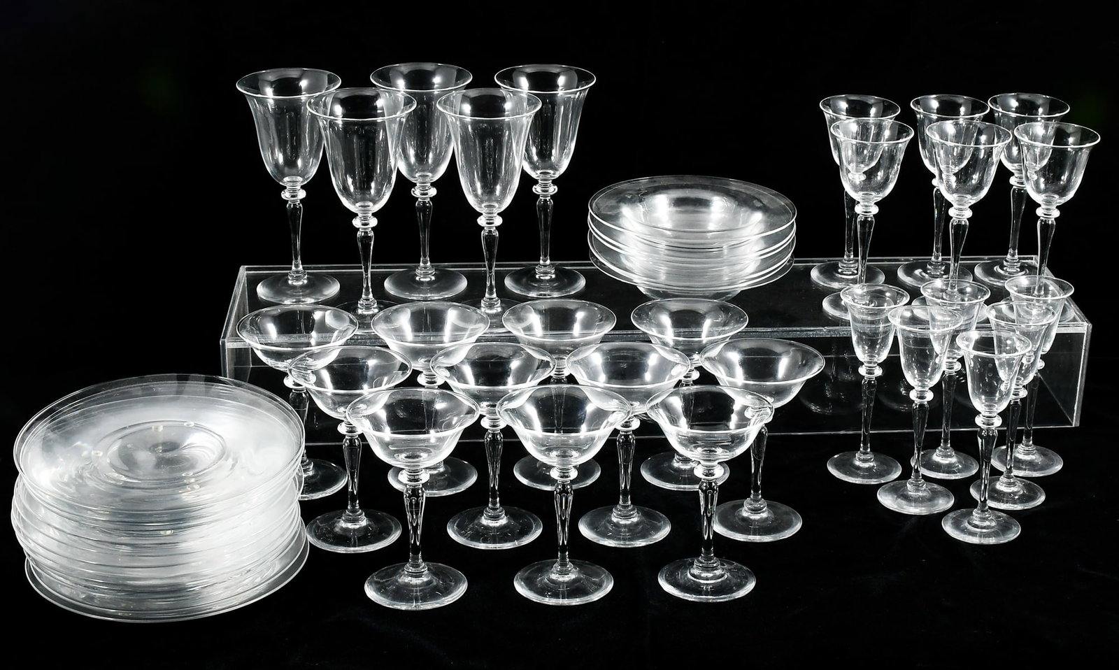 STEUBEN GLASS PLATES & STEMWARE (1 of 1)