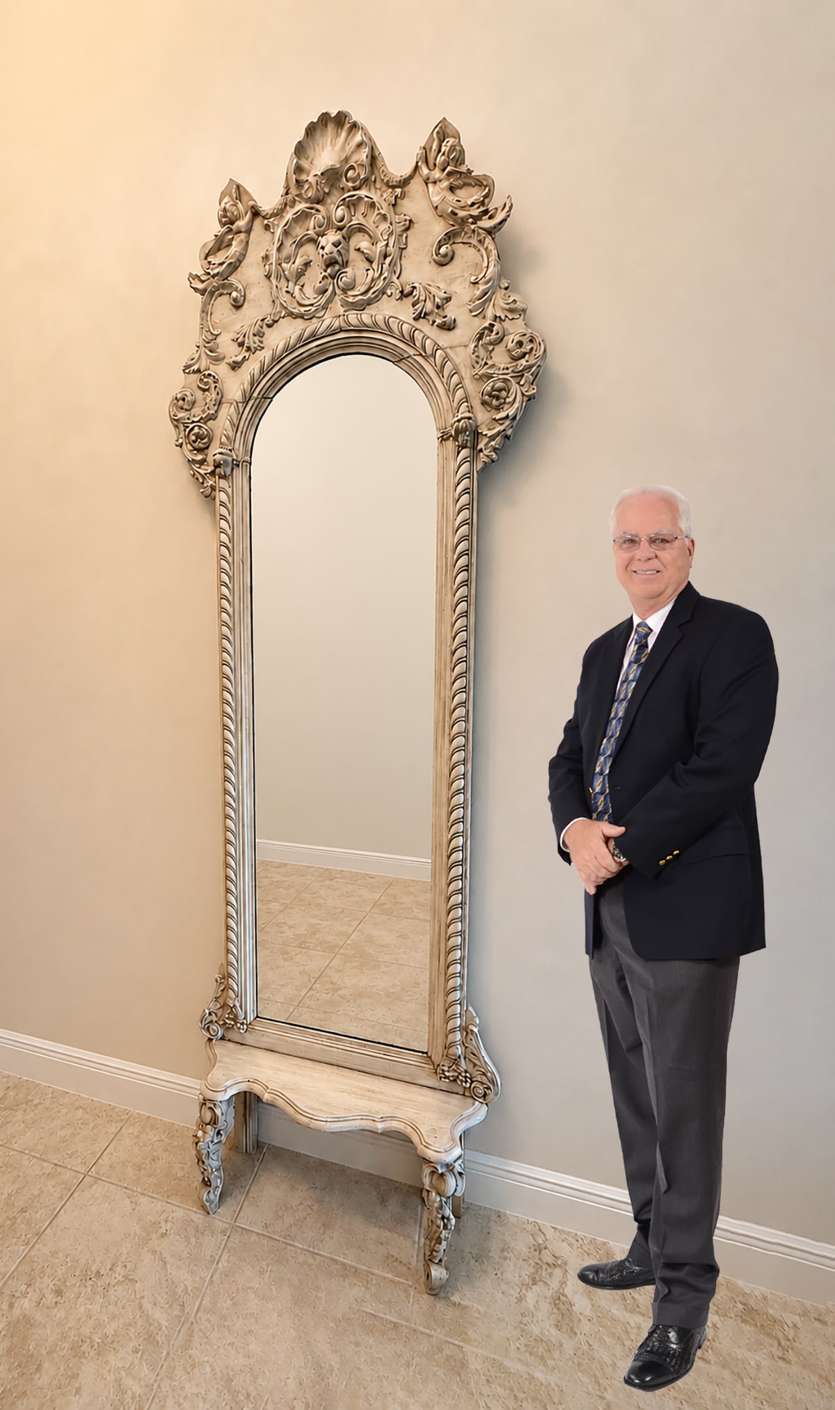 RICHLY CARVED VICTORIAN PIER MIRROR (1 of 1)