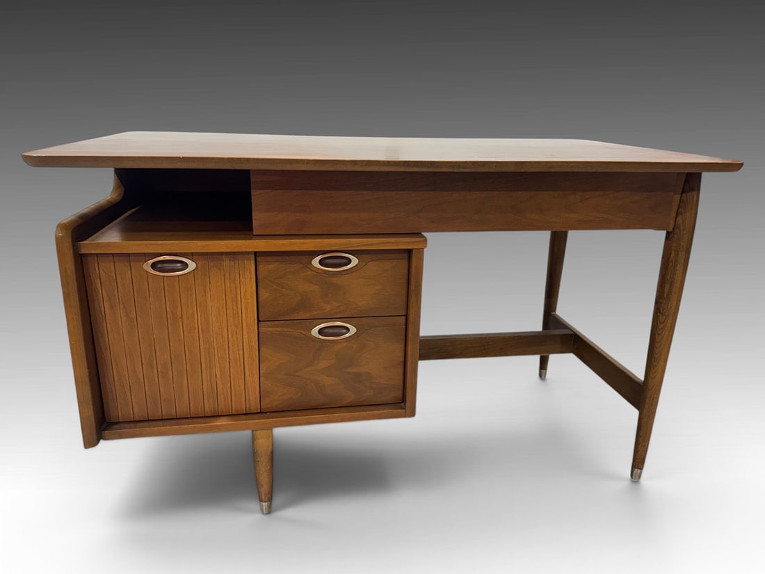 MAINLINE BY HOOKER MCM WALNUT FLOATING DESK (1 of 8)