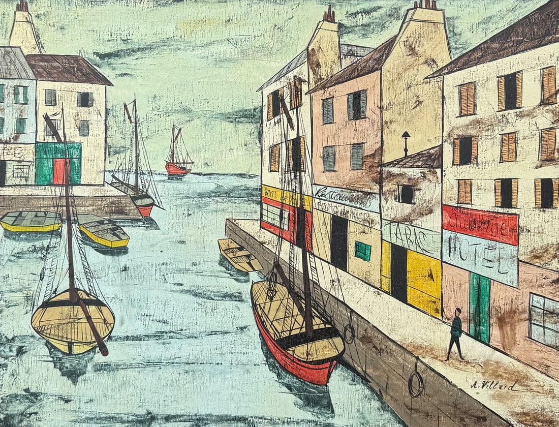 ANTOINE VILLARD EUROPEAN PORT PAINTING (1 of 4)