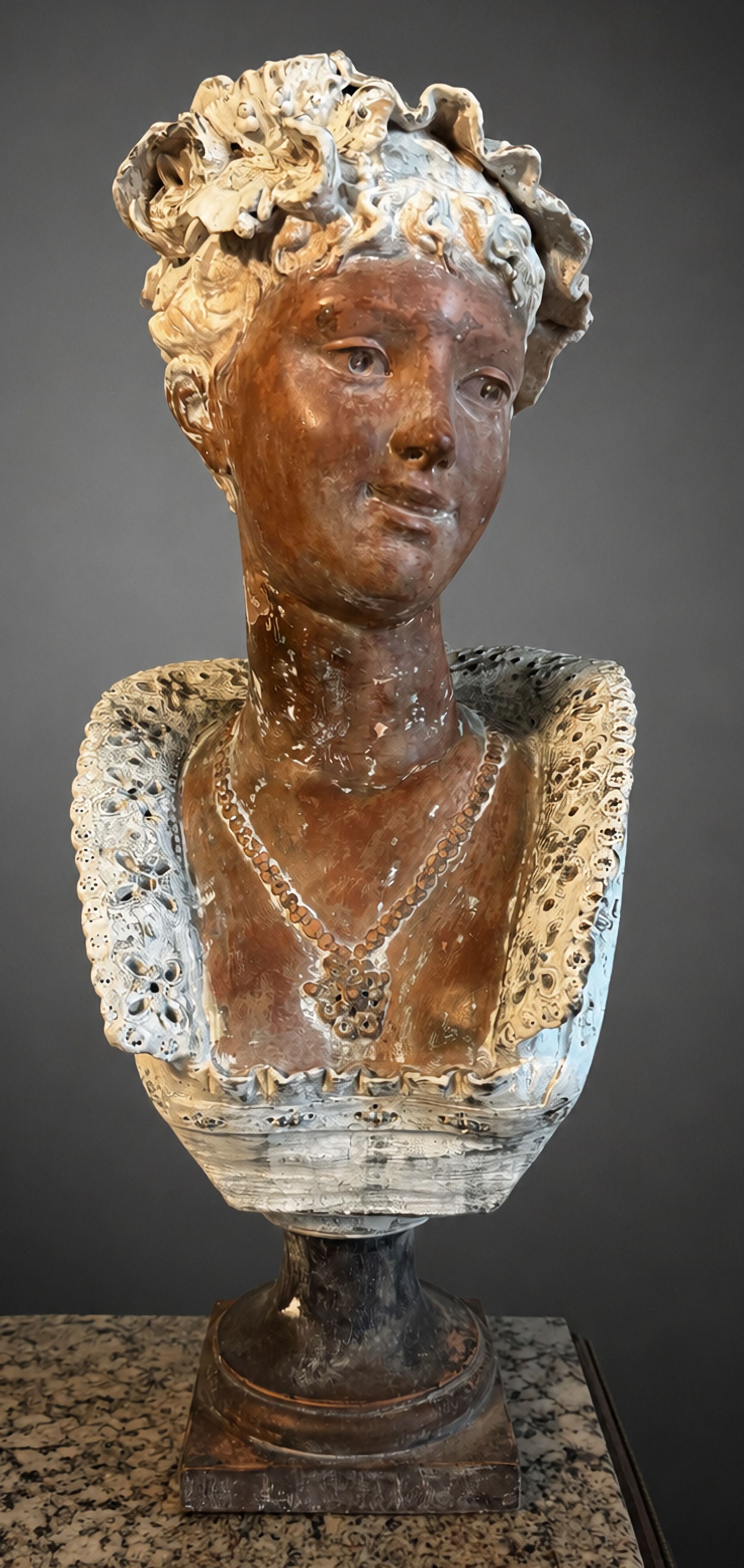 RENEE CHARLES MASSE TERRACOTTA BUST (1 of 1)