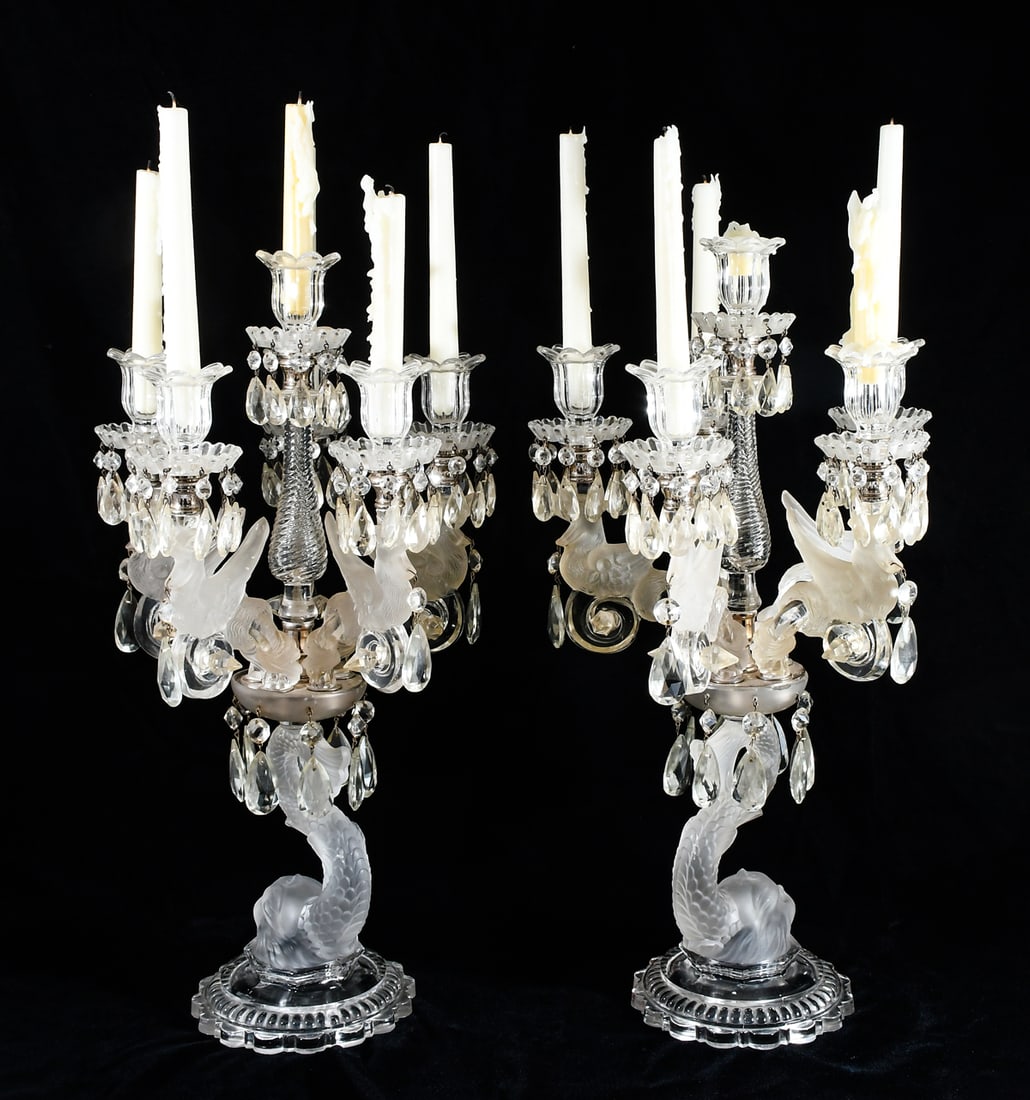 PR. BACCARAT CRYSTAL DOLPHIN 6-LIGHT CANDELABRA (1 of 14)