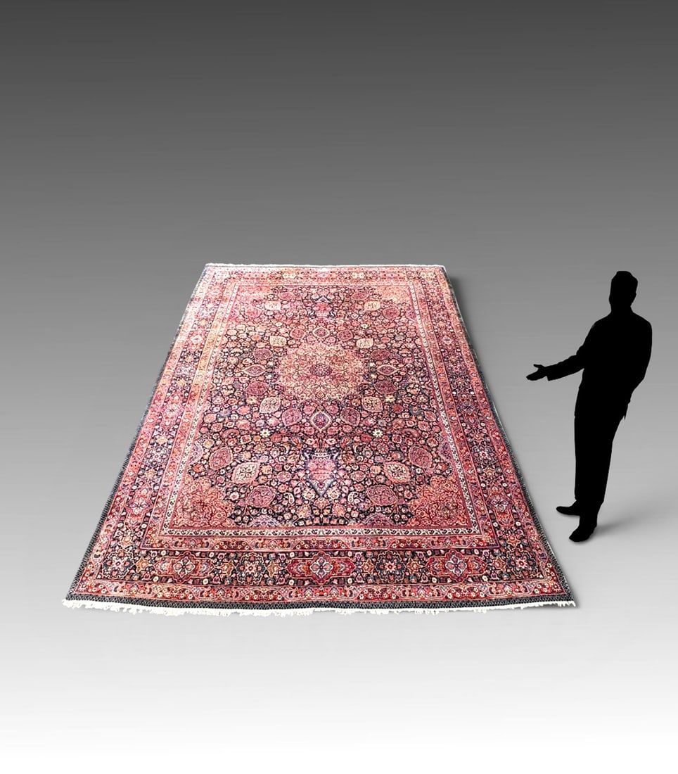 LARGE PURPLE AND RED ESTATE ORIENTAL CARPET (1 of 4)