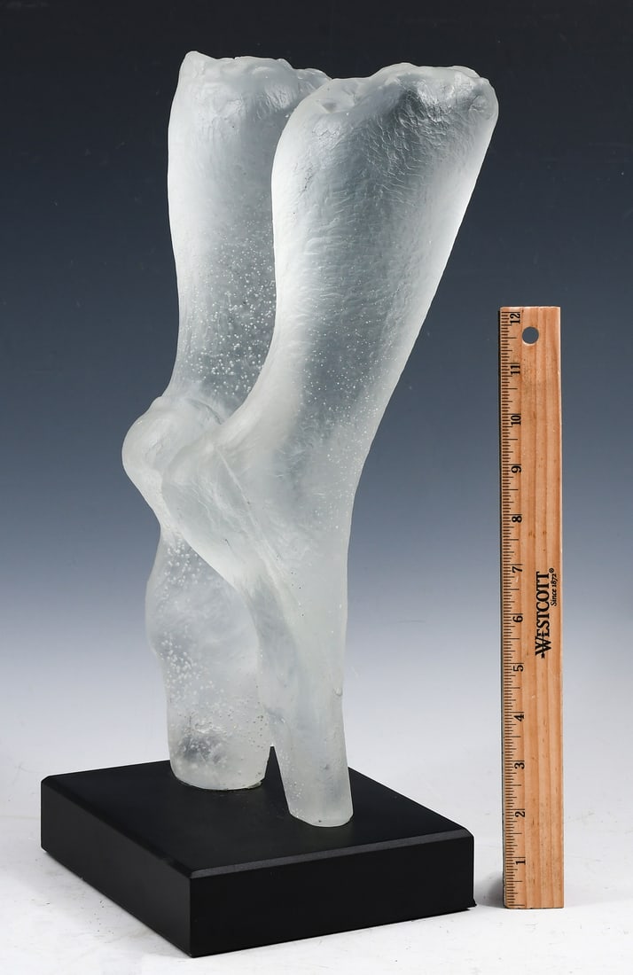 KENT IPSEN BALLERINA FEET ART GLASS SCULPTURE (1 of 5)