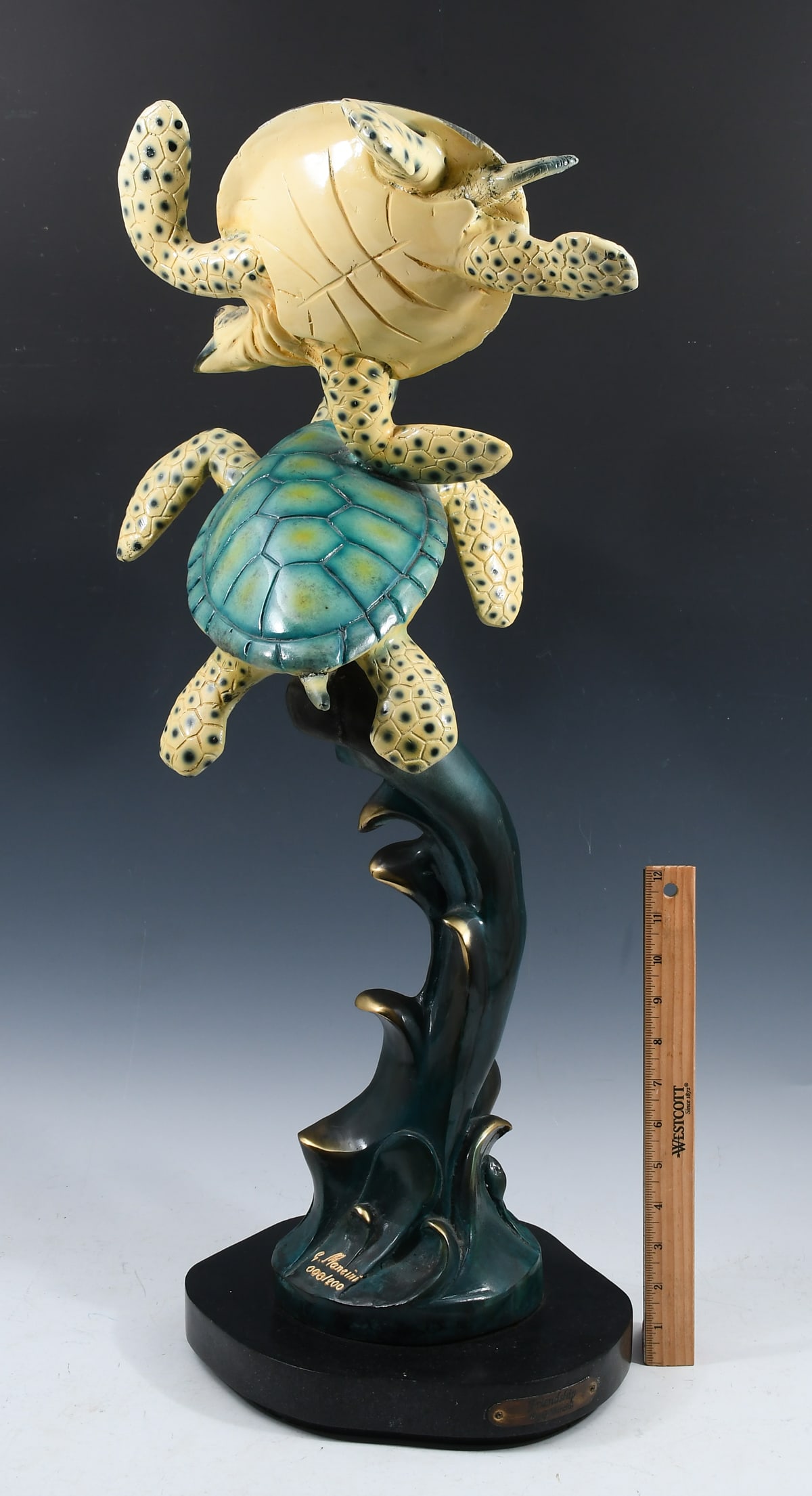 G. MANCINI TURTLE BRONZE "FRIENDSHIP": G. MANCINI TURTLE BRONZE "FRIENDSHIP":