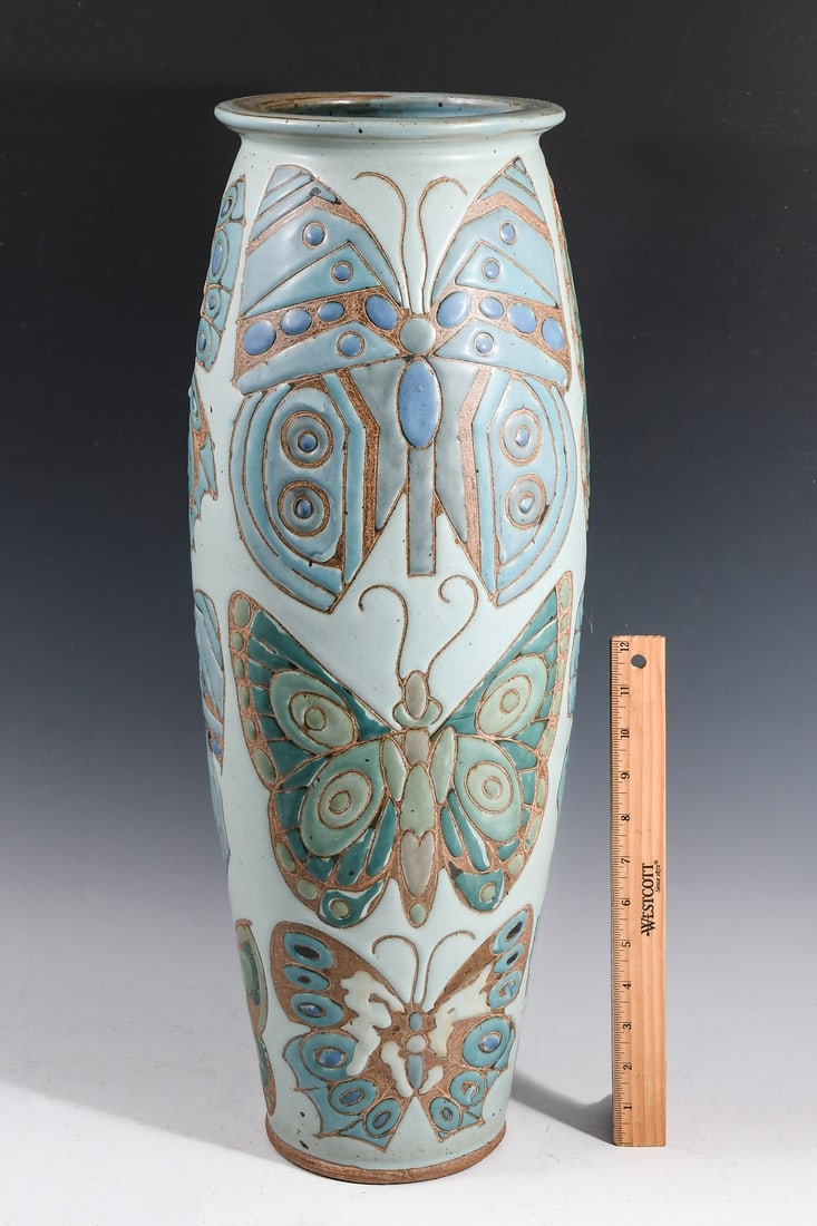 KURT WILD POTTERY BUTTERFLY FLOOR VASE (1 of 4)