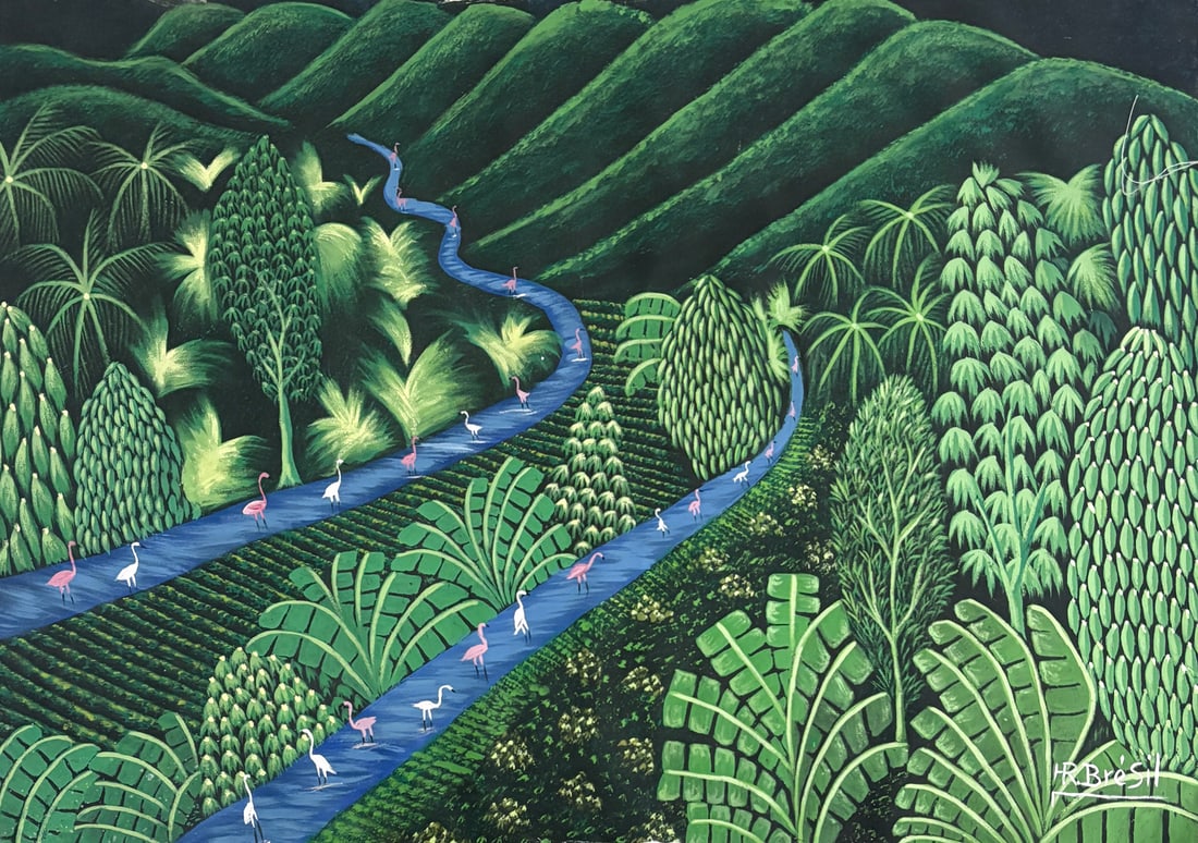 HENRI-ROBERT BRESIL HAITIAN LANDSCAPE PAINTING (1 of 3)