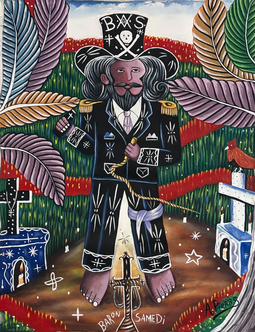 ANDRE PIERRE PAINTING OF BARON SAMEDI (1 of 3)