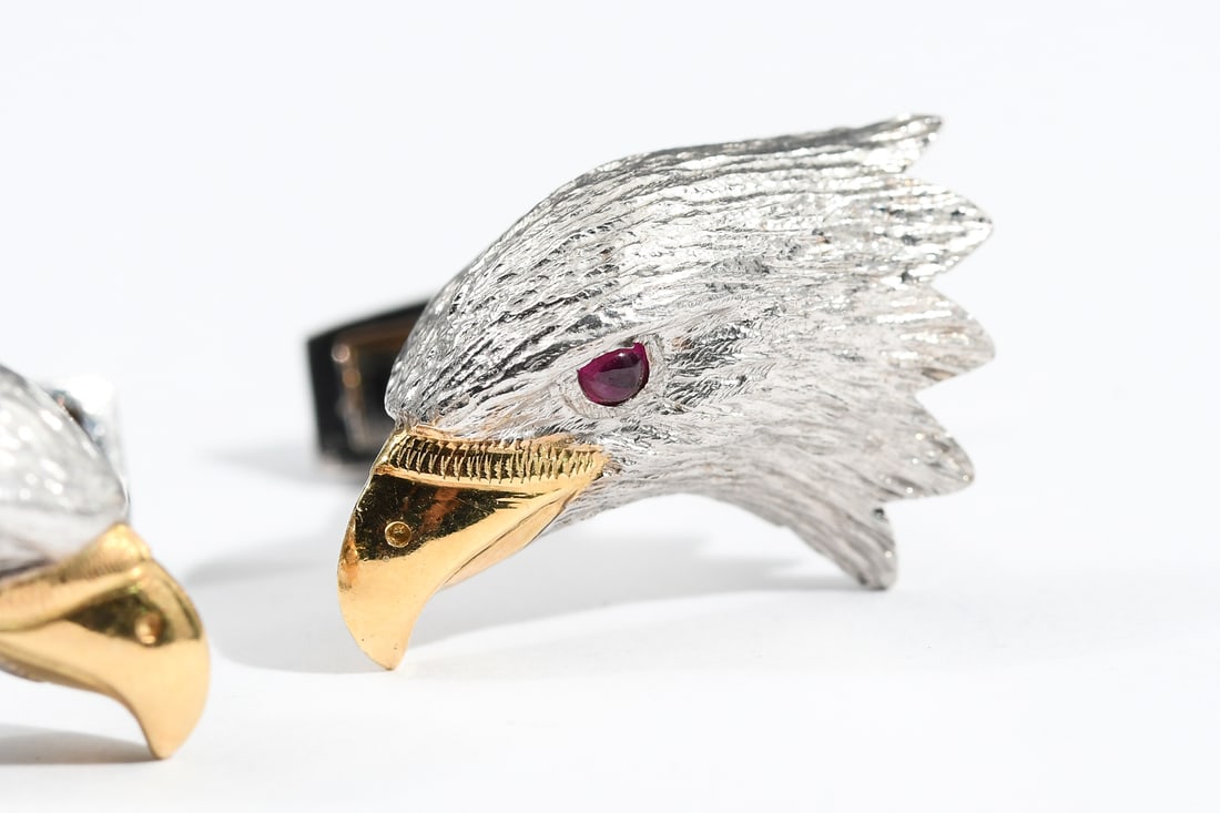 18K EAGLE CUFFLINKS - 2