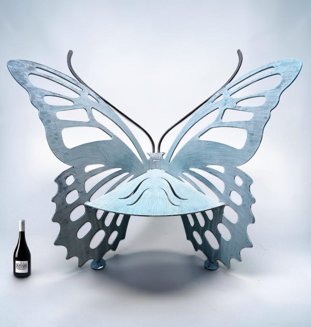 LARGE CRICKET FORGE STEEL BUTTERFLY BENCH (1 of 2)