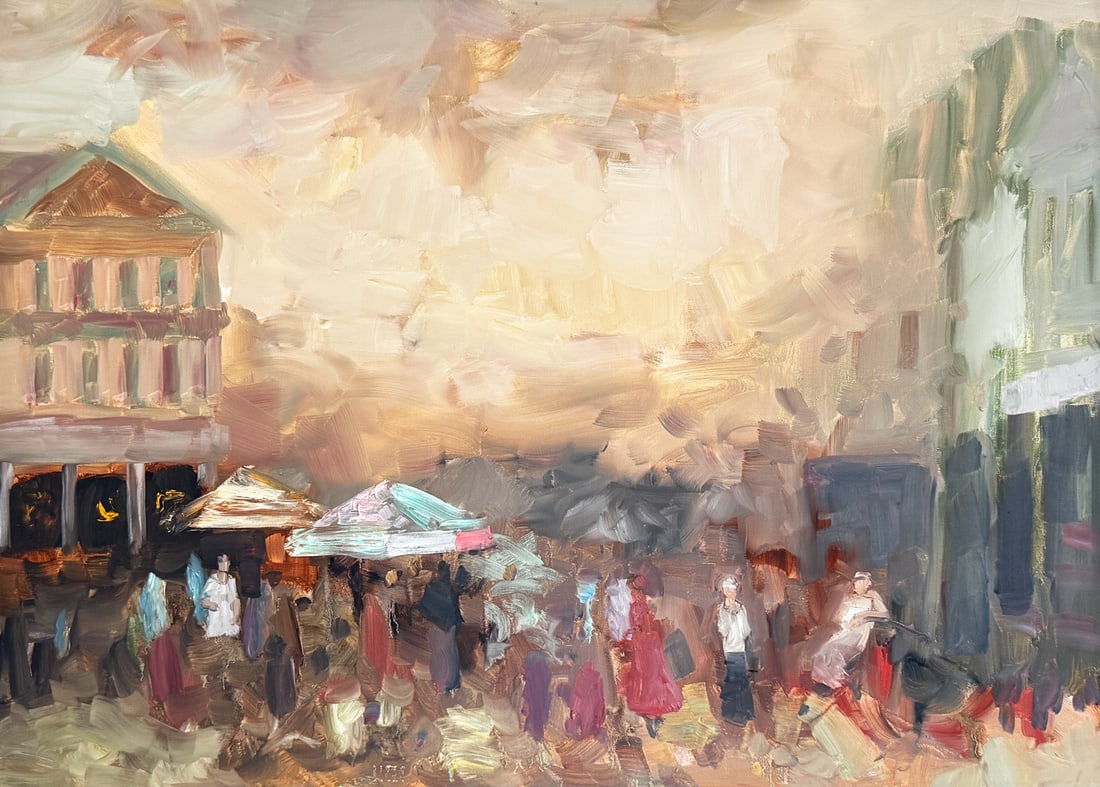 MURAT KABOULOV EUROPEAN STREET SCENE PAINTING (1 of 4)