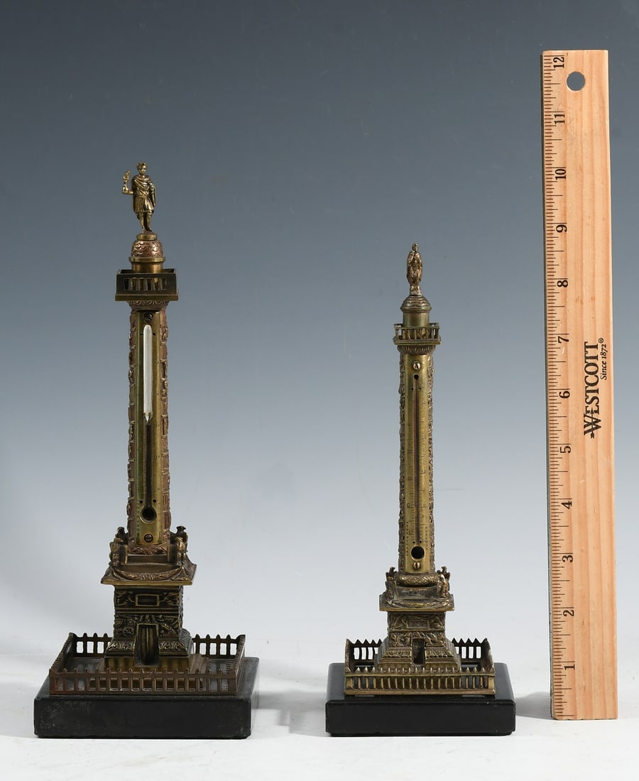 BRONZE GRAND TOUR VENDOME COLUMN THERMOMETERS (1 of 5)