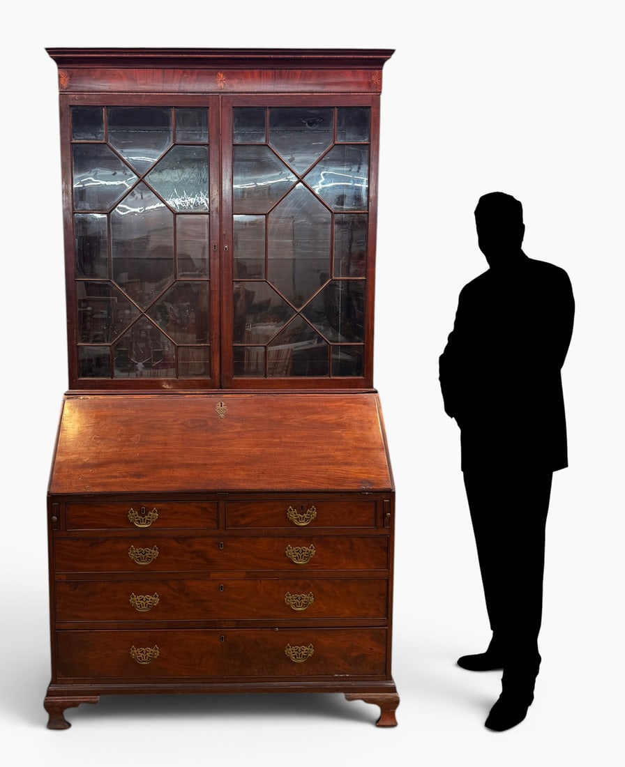 18TH CENTURY MAHOGANY SLANT FRONT SECRETARY DESK (1 of 8)