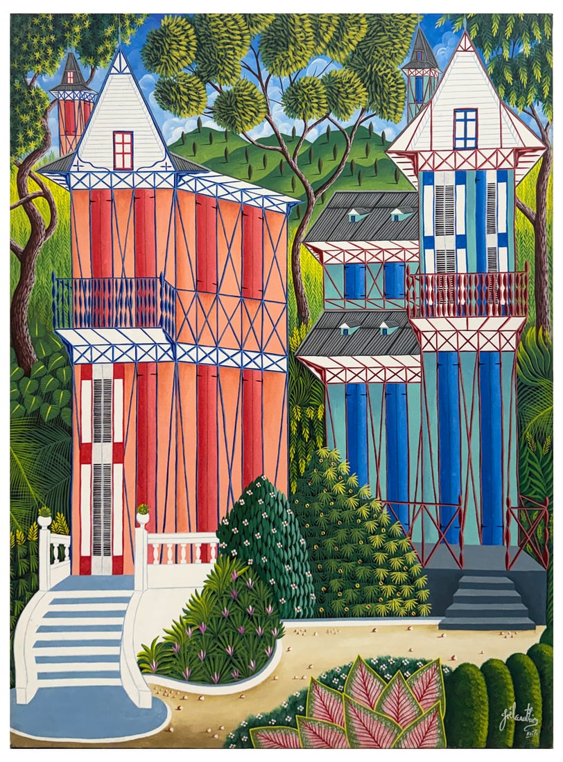 JOEL GAUTHIER HAITIAN STREET SCENE PAINTING (1 of 3)