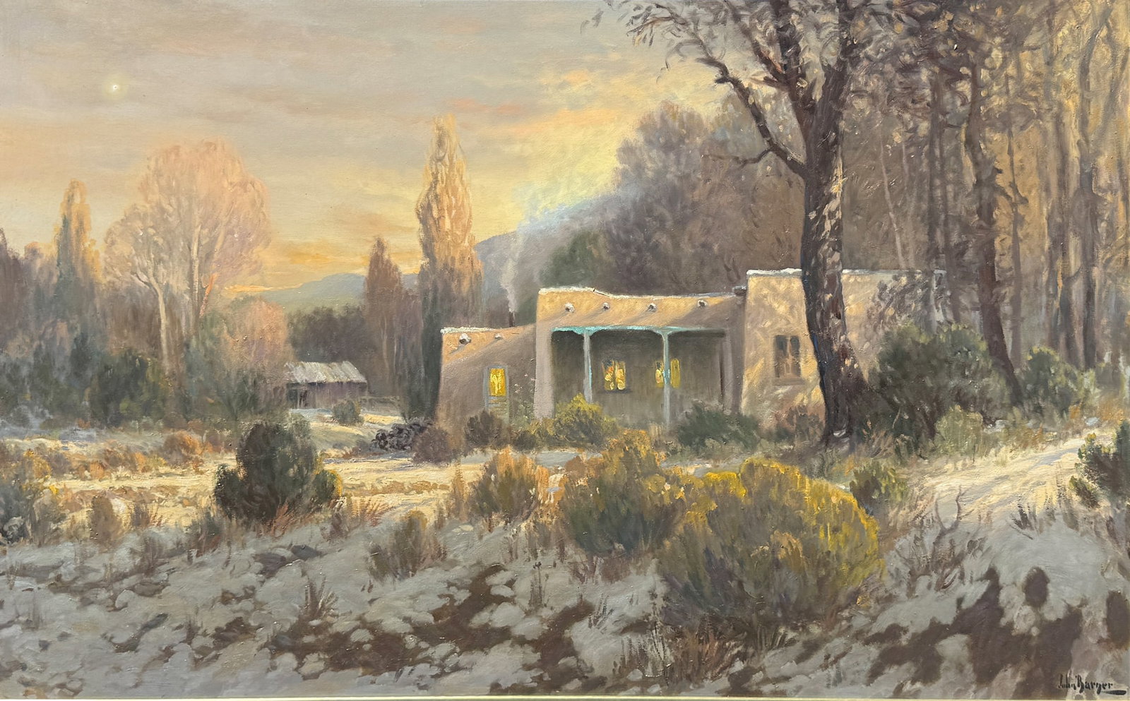 LARGE JOHN BARGER SOUTHWESTERN LANDSCAPE PAINTING (1 of 5)