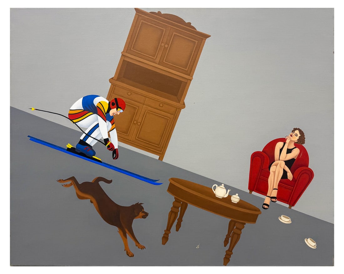 GIOVANNA PICCIAU "DISCESA LIBERA" PAINTING (1 of 4)