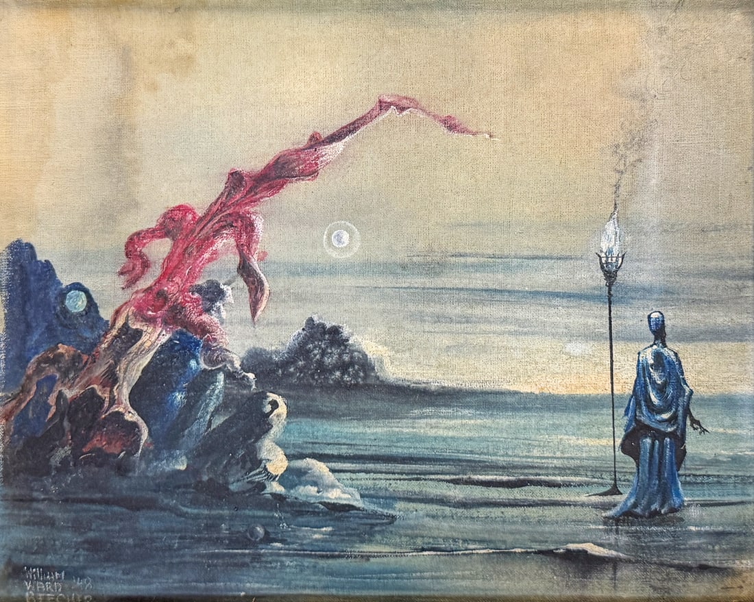 WILLIAM WARD BEECHER SURREAL LANDSCAPE PAINTING (1 of 3)