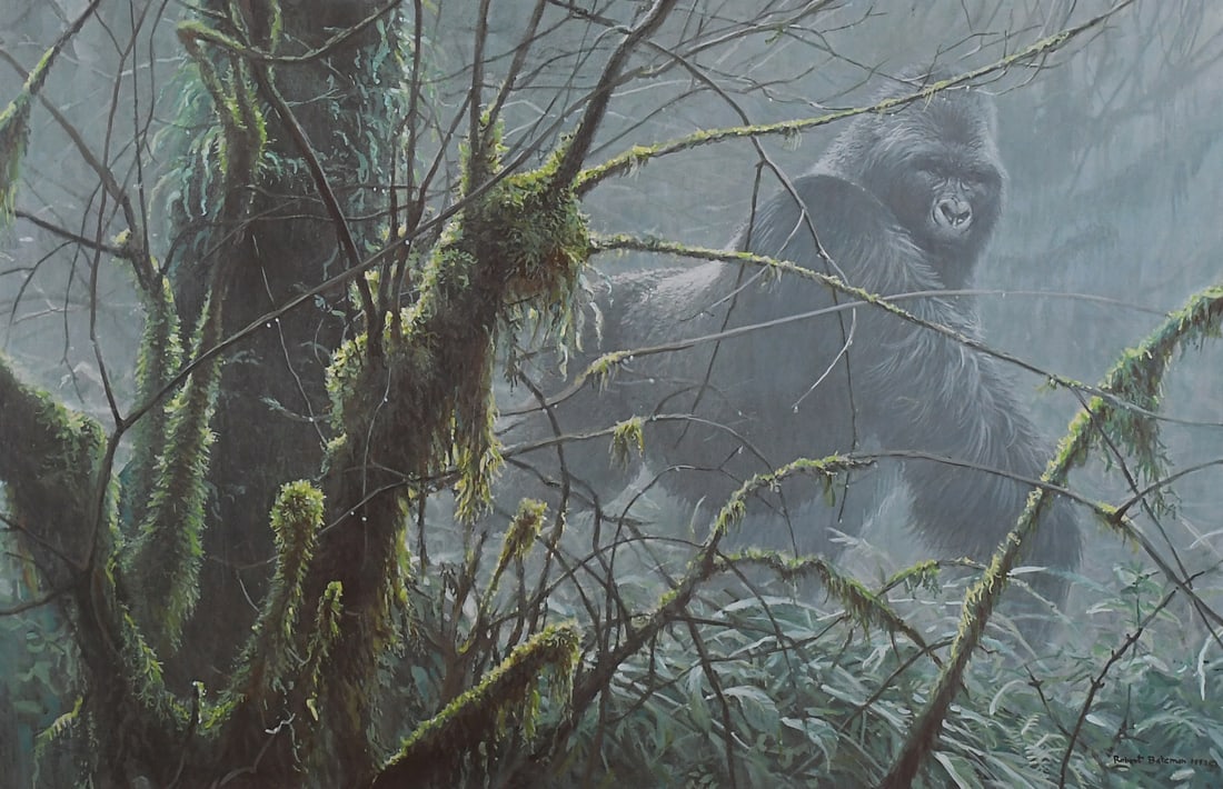 ROBERT BATEMAN MOUNTAIN GORILLA LITHOGRAPH (1 of 4)