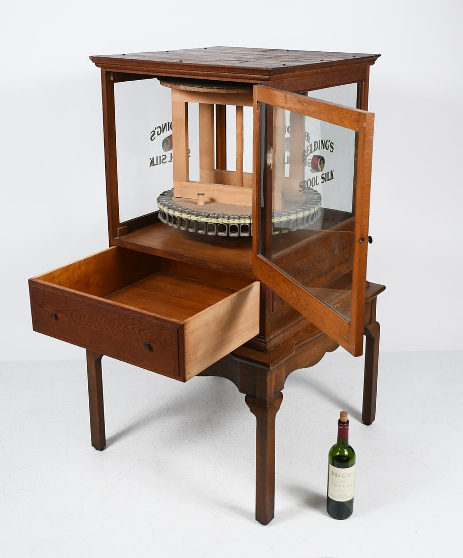 BELDINGS SPOOL SILK CABINET ON STAND (1 of 5)