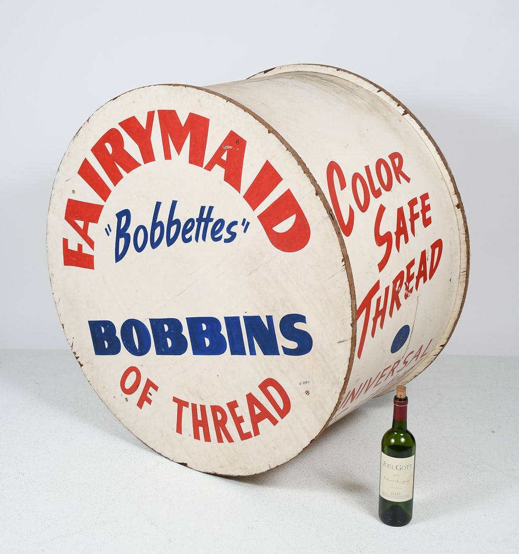FAIRYMAID BOBBETTES ADVERTISING DRUM (1 of 4)
