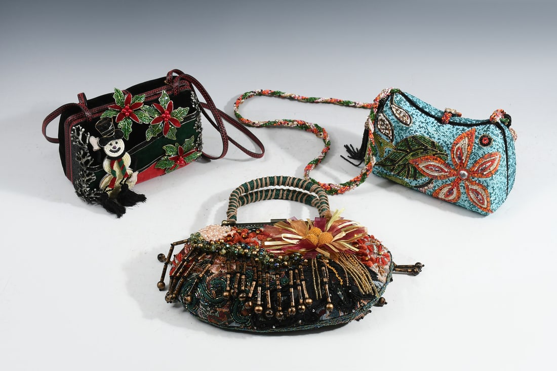3PC. BEADED PURSES BY MARY FRANCES & CHICO (1 of 8)