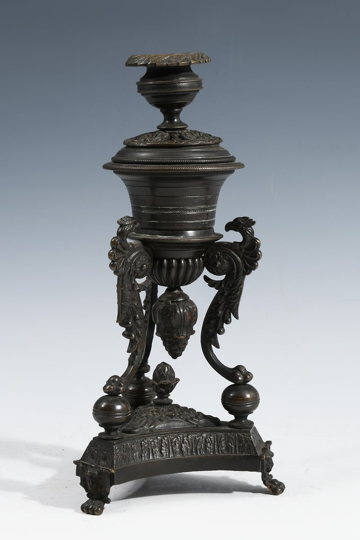 BRONZE FRENCH EMPIRE CANDLESTICK (1 of 3)