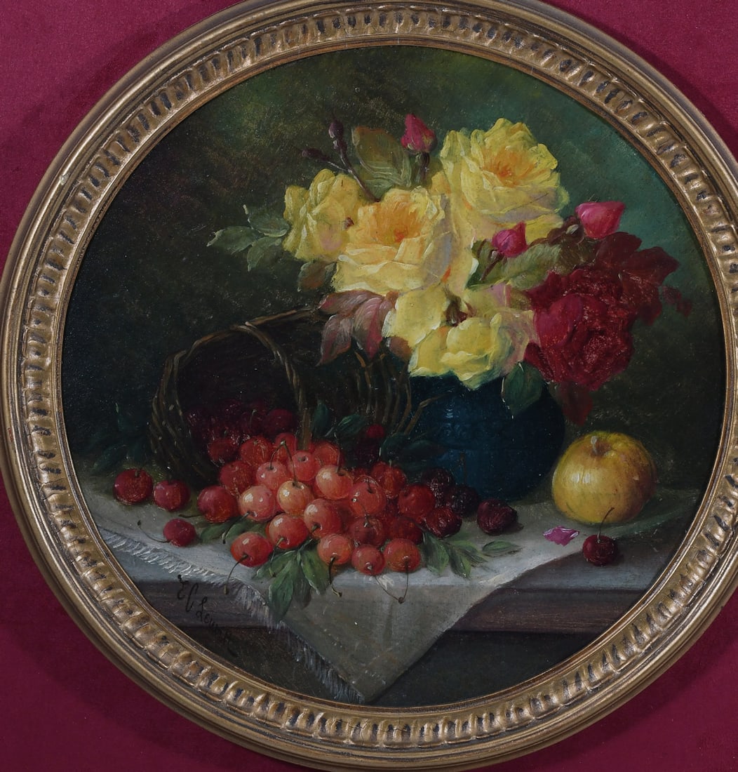 TWO ED LEAVITT FLORAL STILL LIFE PAINTINGS - 2