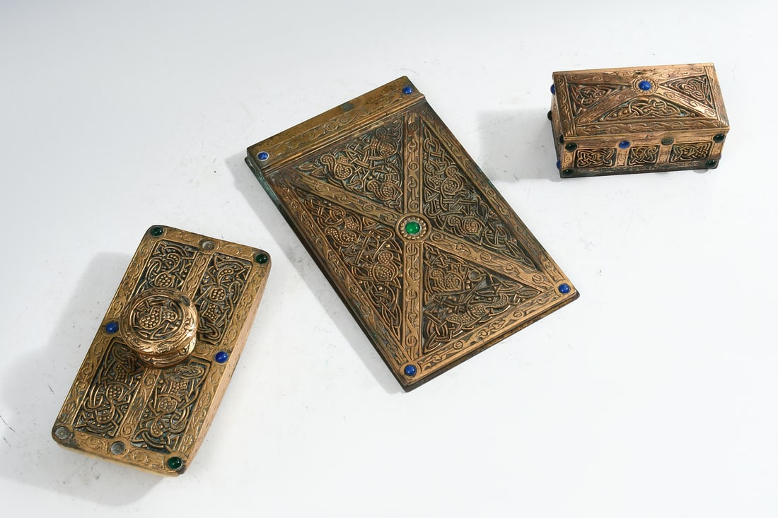 3PC. TIFFANY DESK SET (1 of 9)