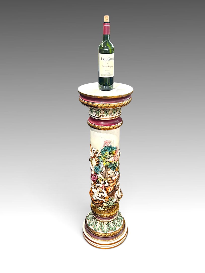 ITALIAN CAPODIMONTE PORCELAIN PEDESTAL (1 of 3)