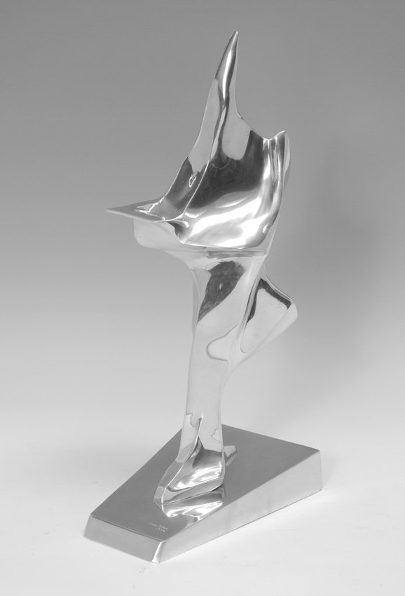 DANIEL BLUE ALUMINUM ART: BLUE, Daniel T., (American, 1958-2013): Untitled, aluminum, 12'' x 8'' x 24''.