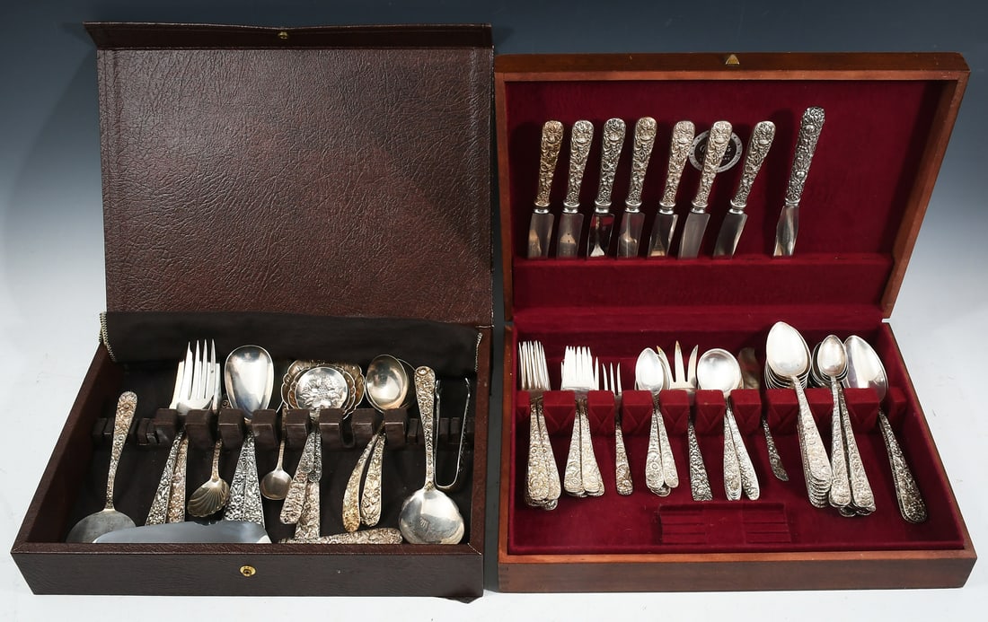 77 PC. S. KIRK & SON REPOUSSE STERLING FLATWARE (1 of 7)
