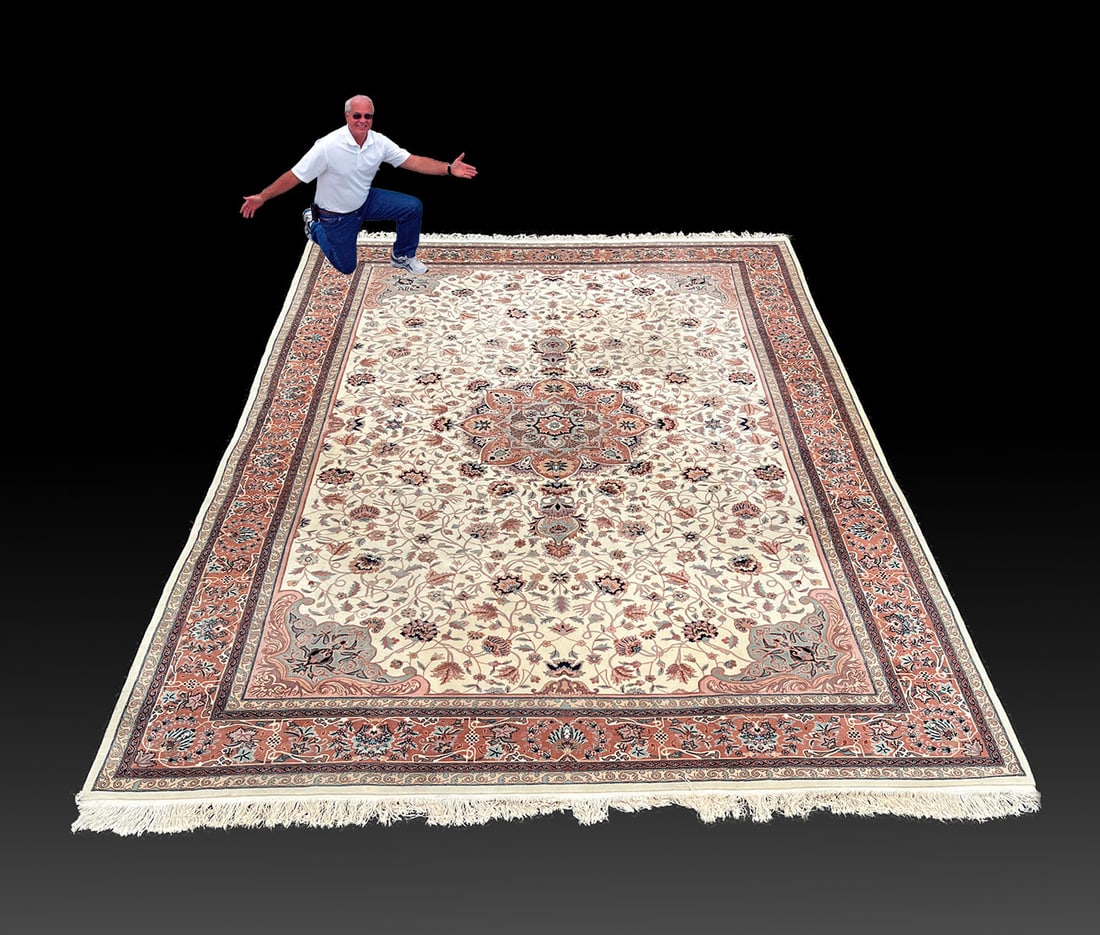 ESTATE ORIENTAL PERSIAN TABRIZ CARPET 12' X 18' (1 of 5)