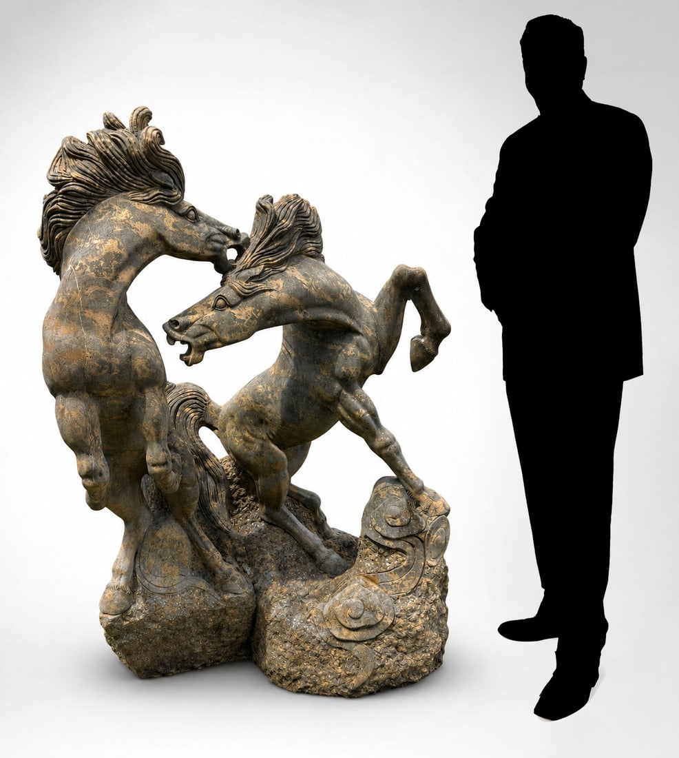 LARGE STONE HORSES CARVING (1 of 1)