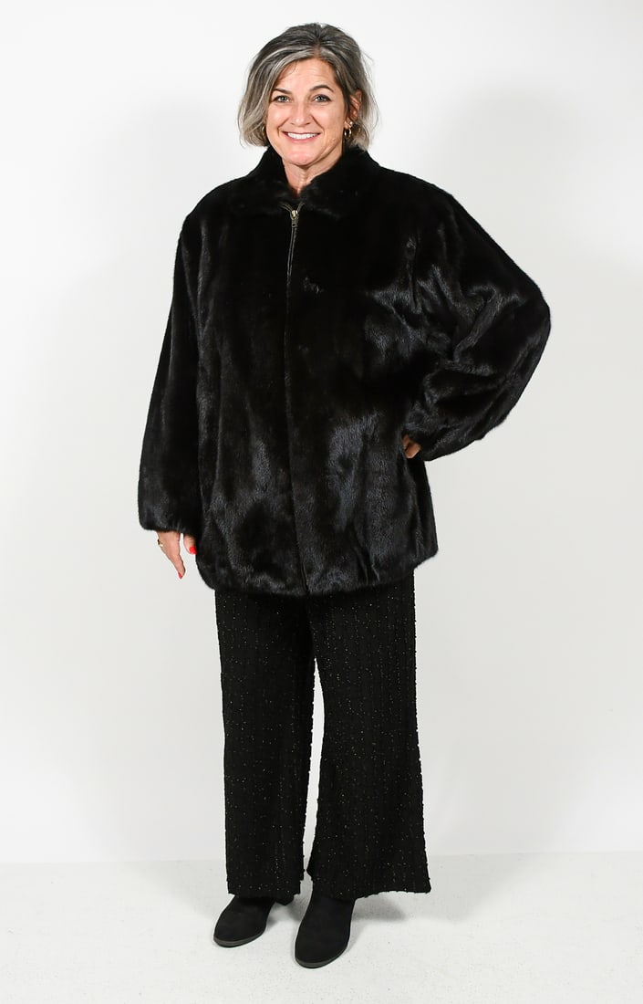BLACK MINK ZIPPERED JACKET (1 of 3)