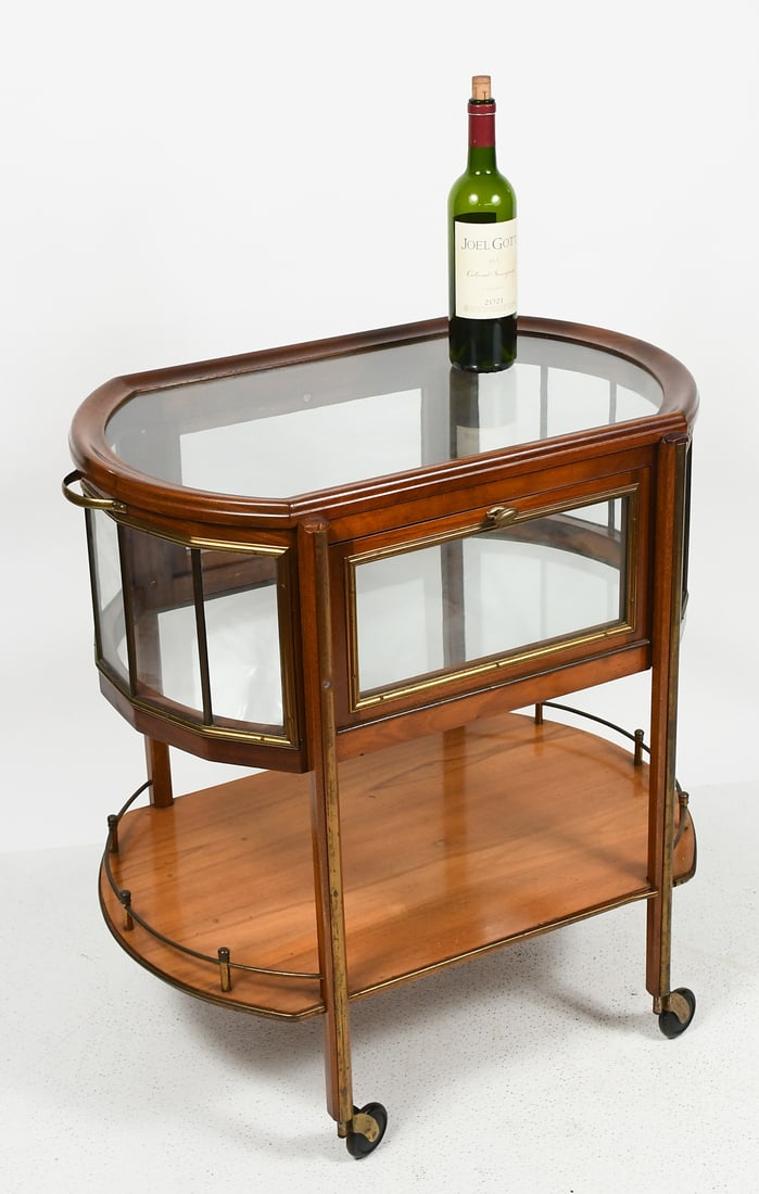 GERMAN ROCKHAUSEN GLASS TOP BAR OR TEA CART (1 of 5)