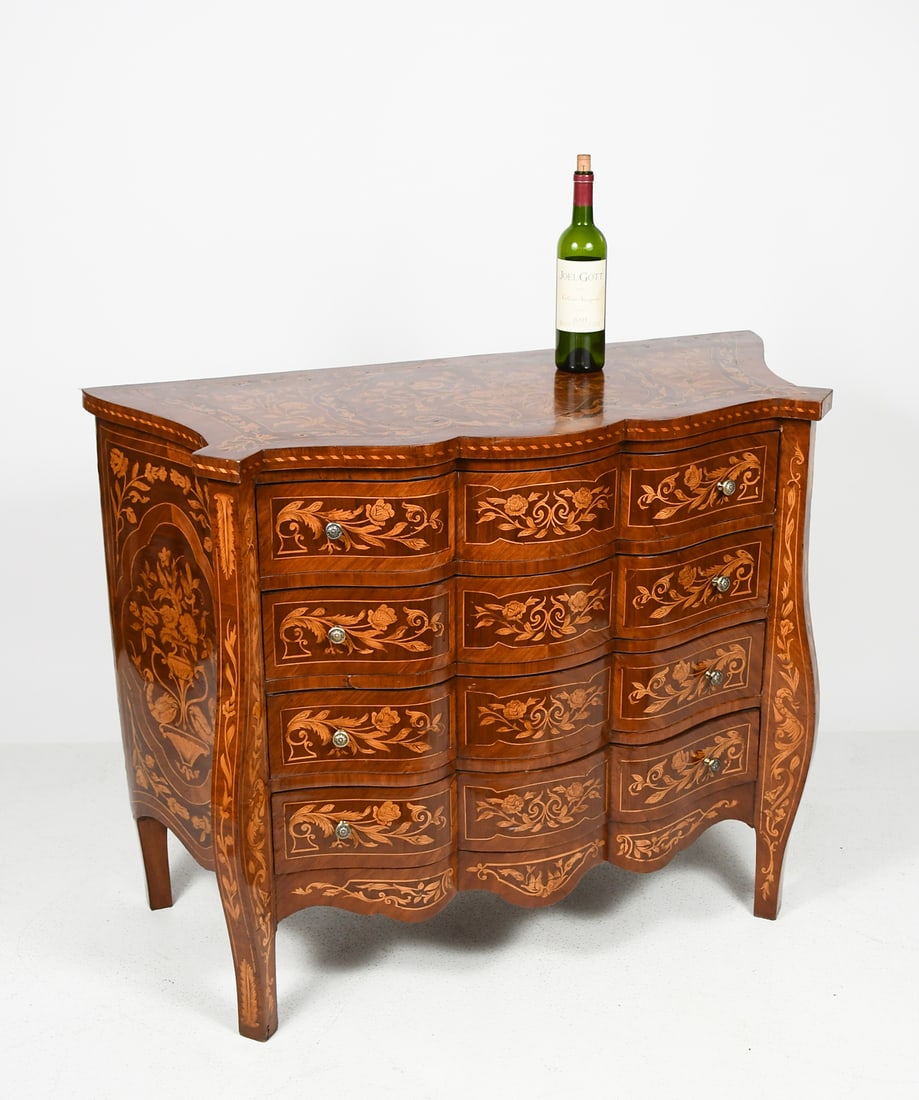 MARQUETRY INLAID DUTCH 4-DRAWER CHEST (1 of 8)