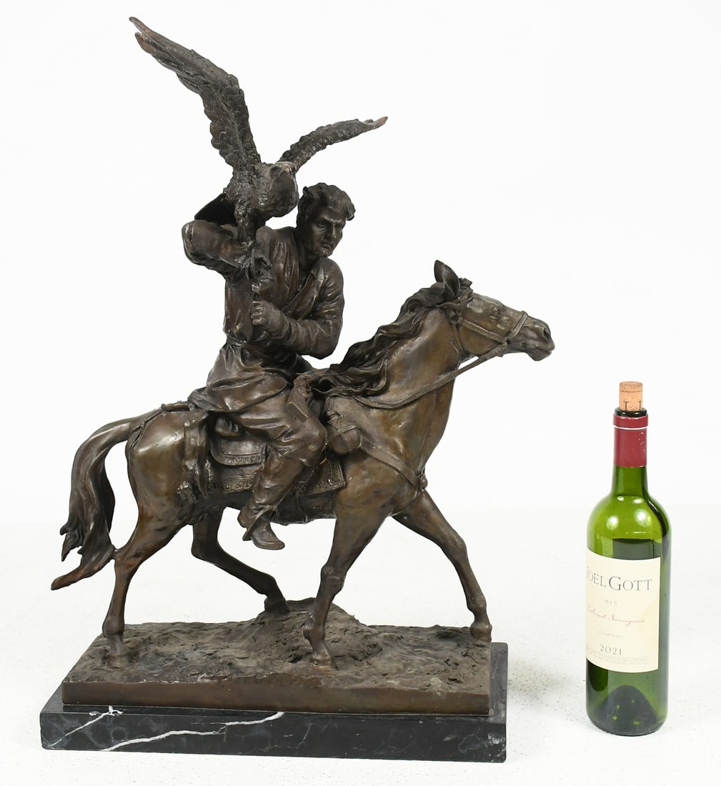 ARAB FALCONER ON HORSEBACK BRONZE AFTER FRATIN (1 of 4)
