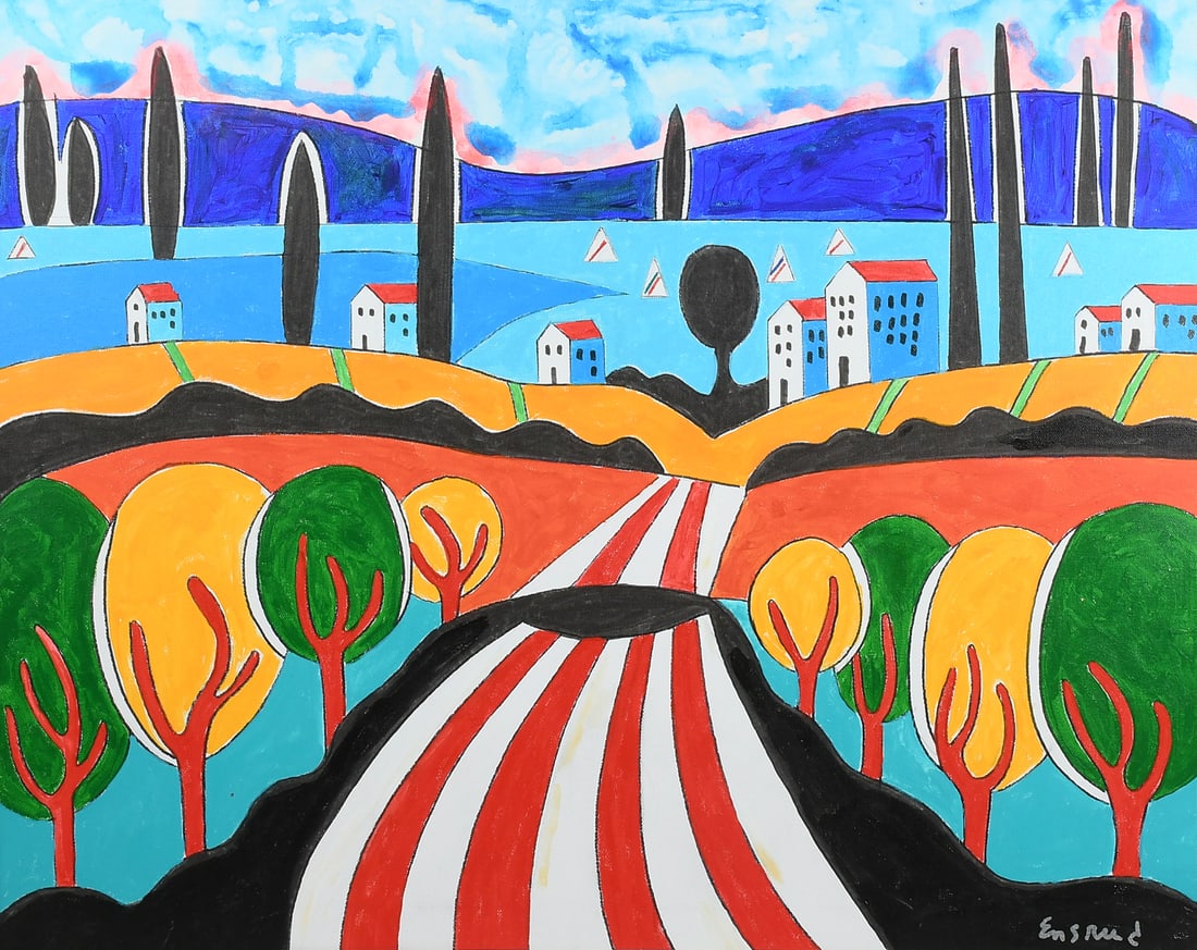 WAYNE ENSRUD "VIEW OF LAKE PLACID" PAINTING (1 of 5)
