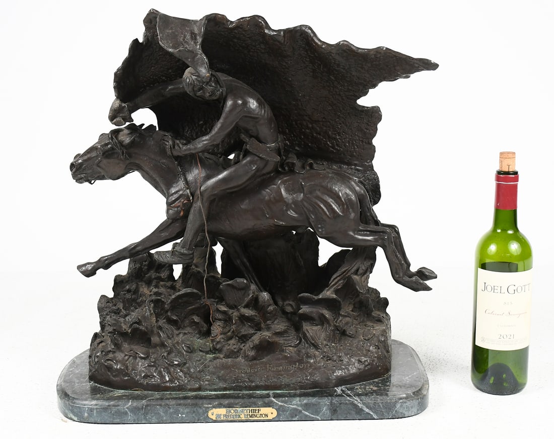 "HORSE THIEF" BRONZE AFTER FREDERIC REMINGTON (1 of 4)