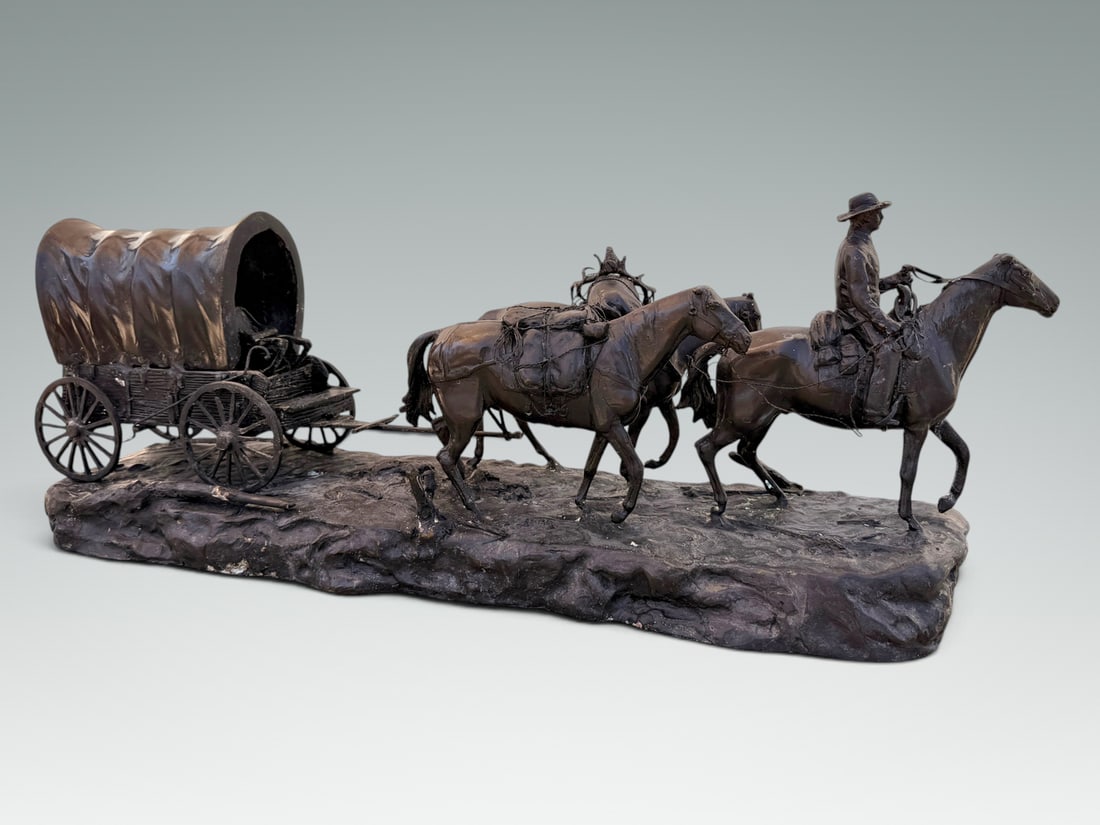WAGON TRAIN BRONZE GROUPING (1 of 4)