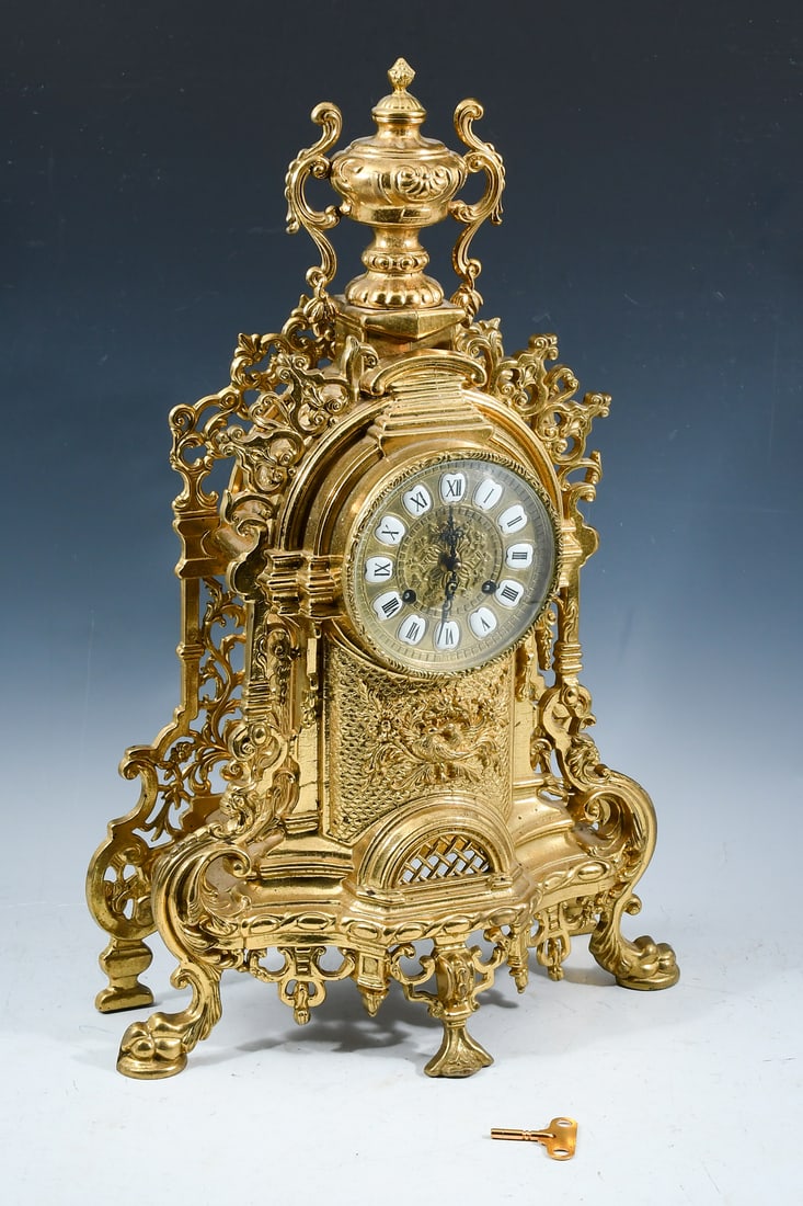 FRANZ HERMEL & SONS BRASS IMPERIAL CLOCK (1 of 6)